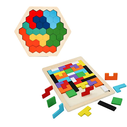 Wooden Puzzle Block Set