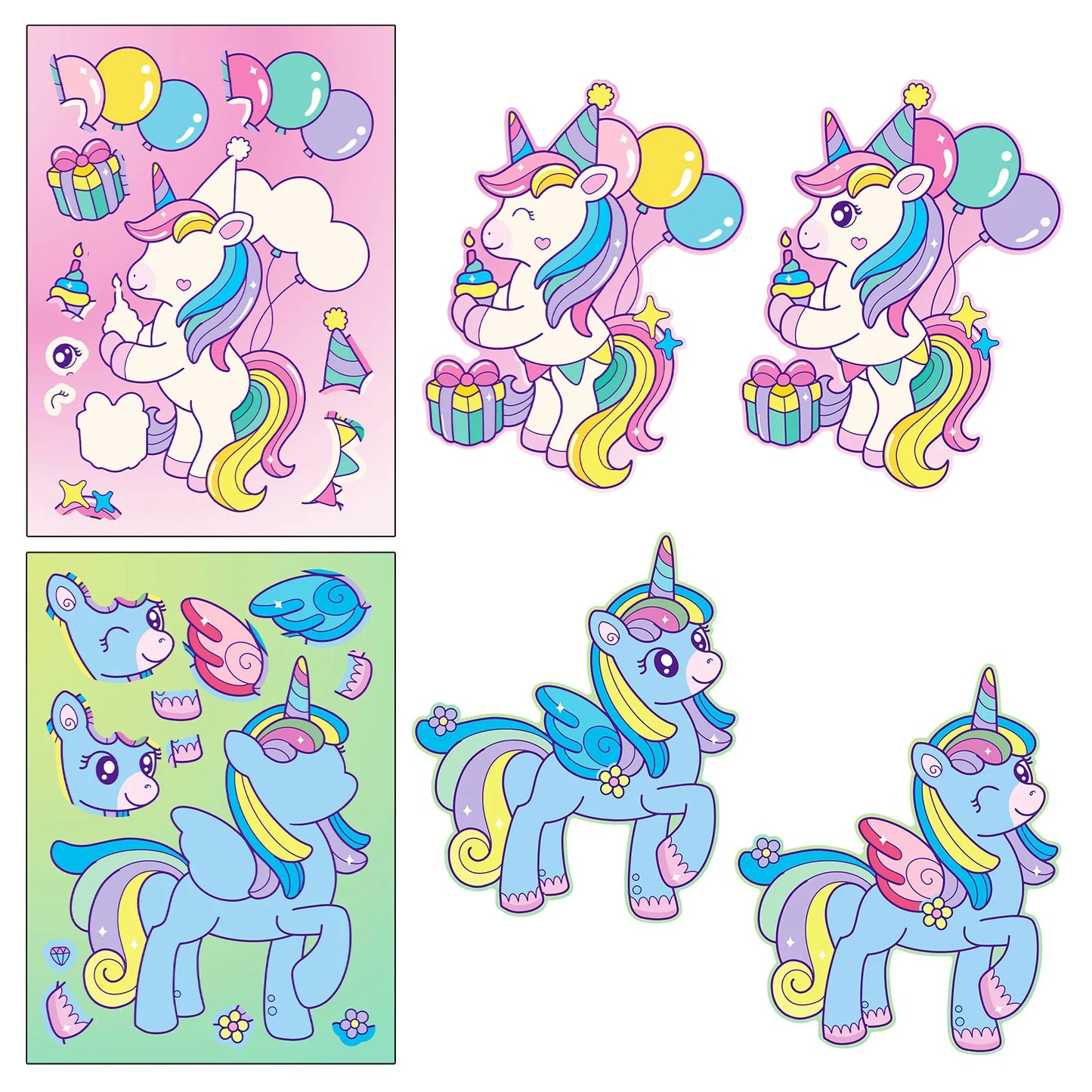 Rainbow Unicorn Stickers