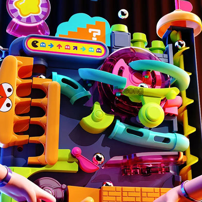 Wooden Marble Run Set