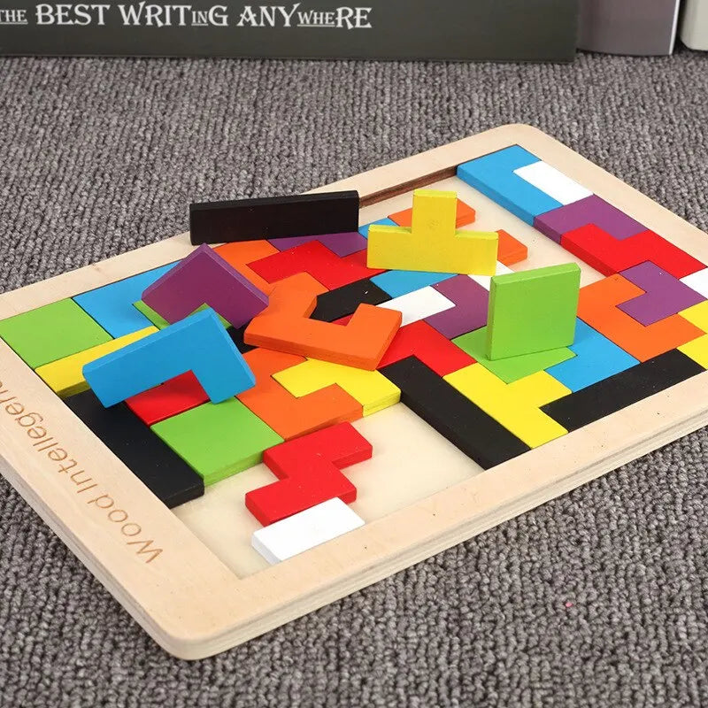 Wooden Puzzle Block Set