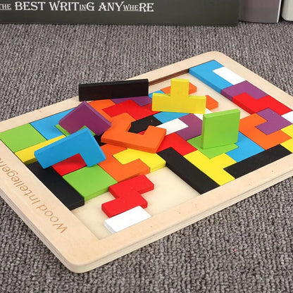 Wooden Puzzle Block Set