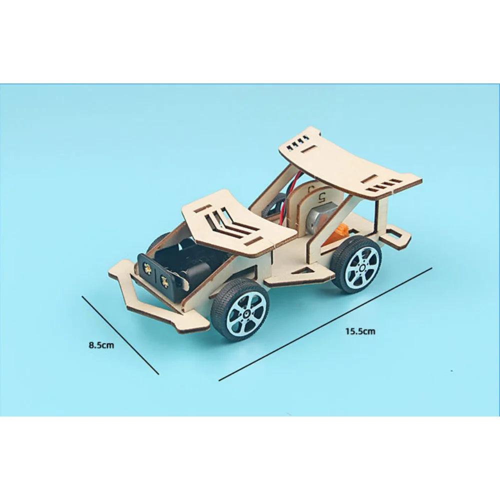 Wooden Electric Car Model Kit