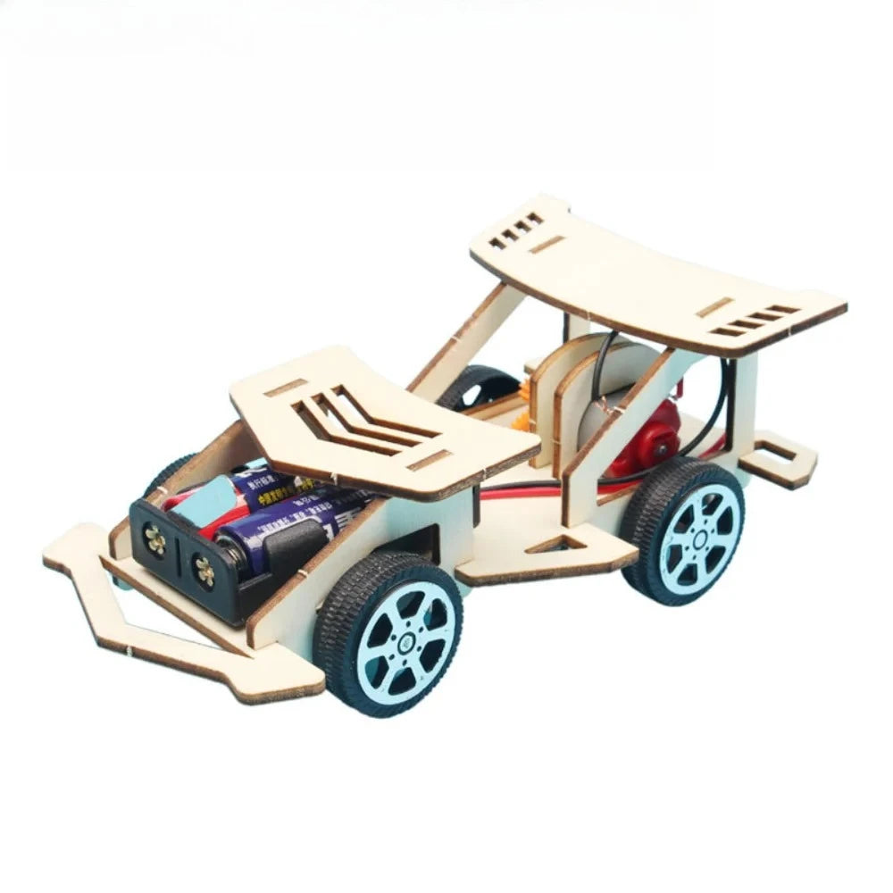 Wooden Electric Car Model Kit