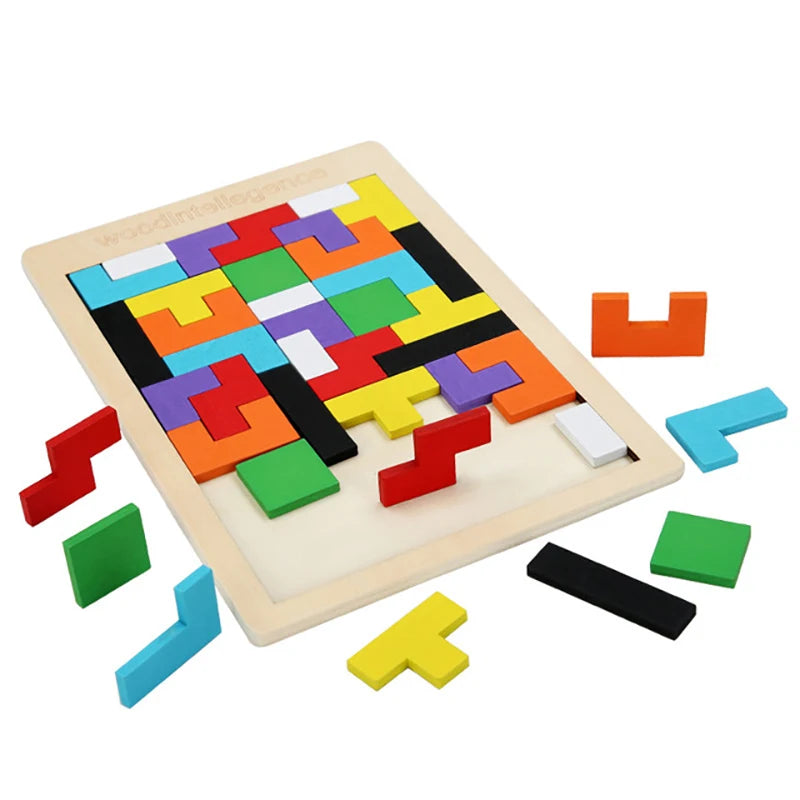 Wooden Puzzle Block Set