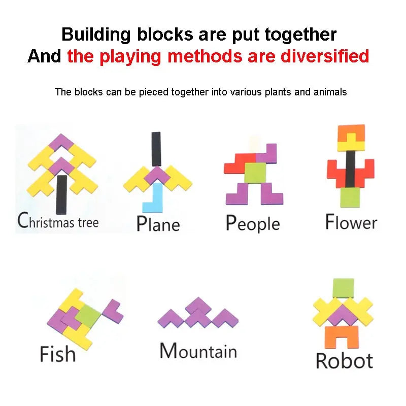 Wooden Puzzle Block Set