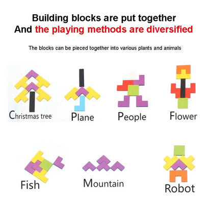 Wooden Puzzle Block Set