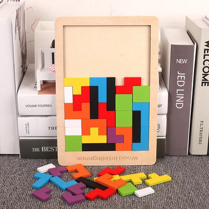 Wooden Puzzle Block Set