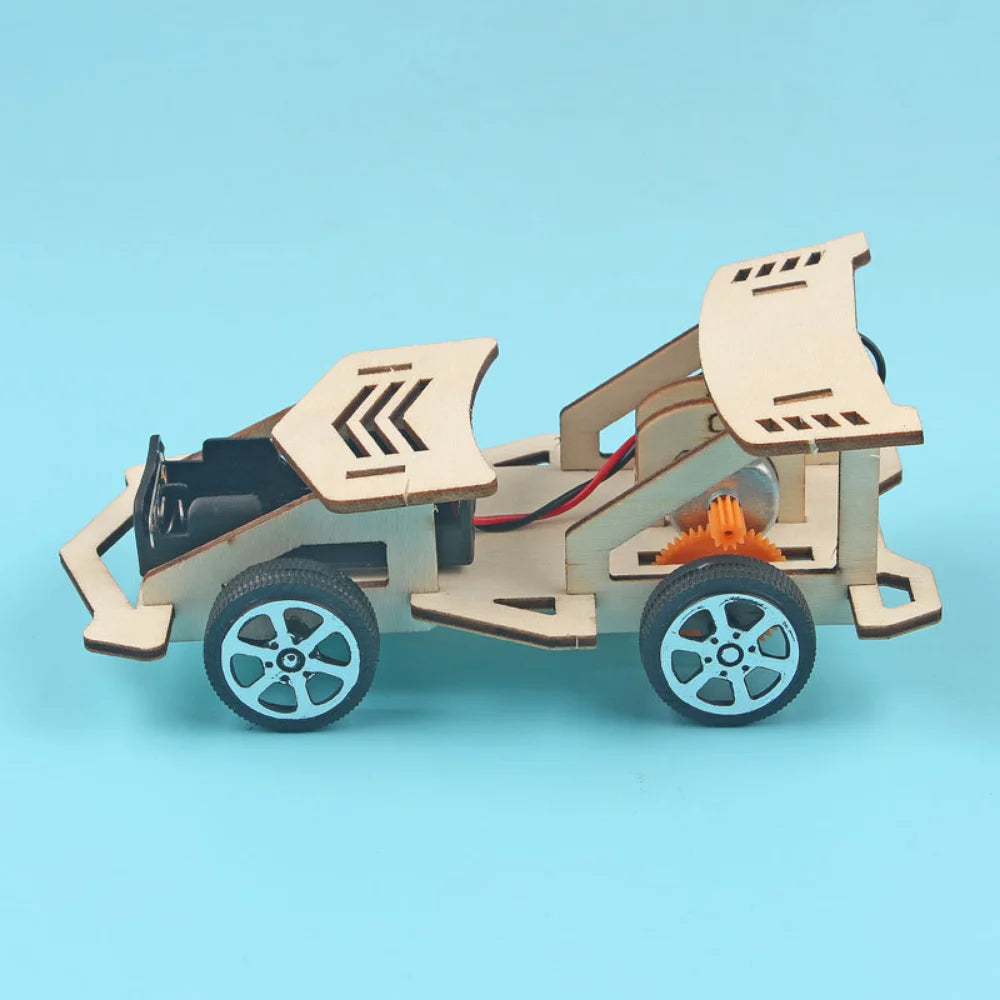 Wooden Electric Car Model Kit